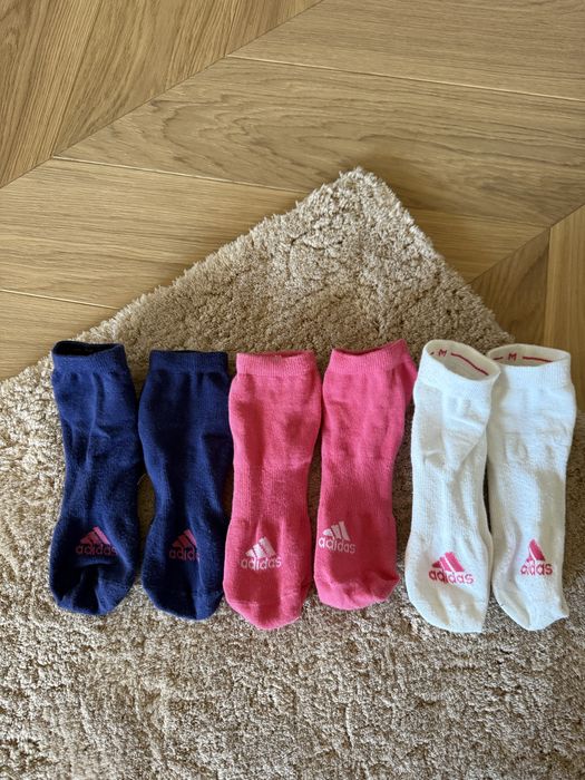 Skarpetki ADIDAS 3 pary róż białe fiolet rozmiar 36-40
