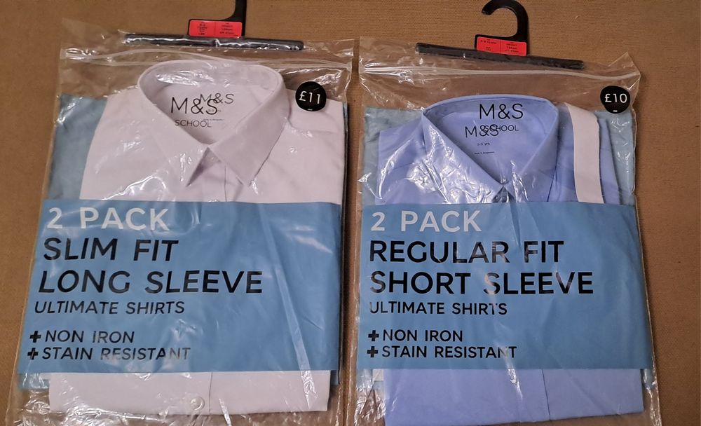 Сорочка блакитна з  коротким рукавом, М&S, розмір 134 см