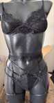 Conjunto renda M preto