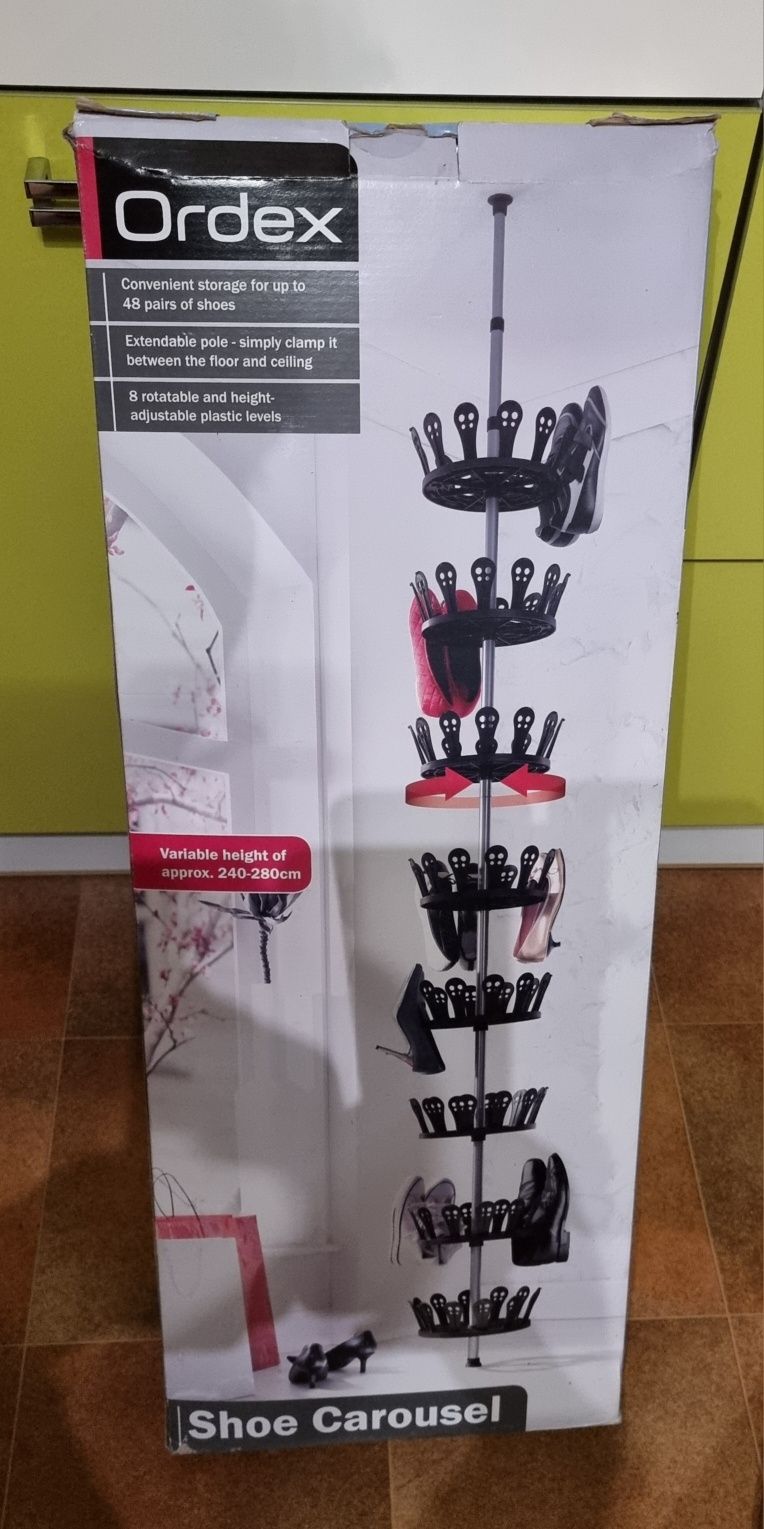 NOWY stojak obrotowy na buty 48par