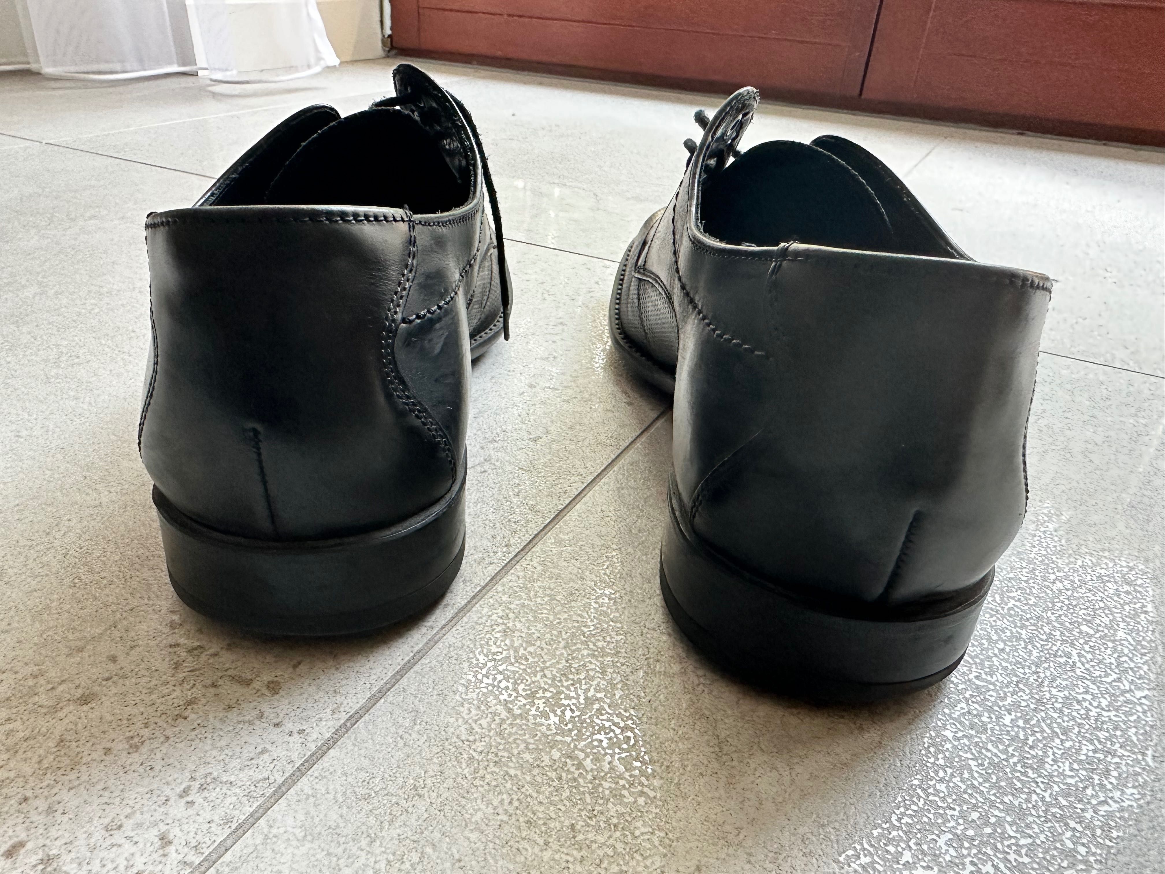 Buty męskie eleganckie czarne do garnituru perforowane Lloyd r 43
