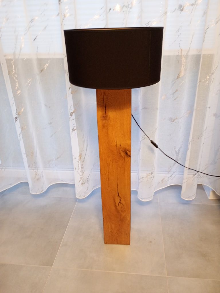 Lampa dębowa loft