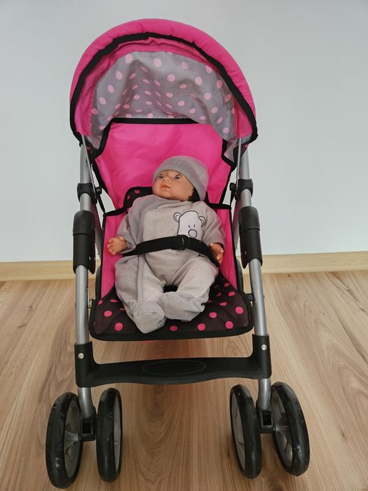 Wózek dla lalek spacerowy Doris + lalka z akcesoriami