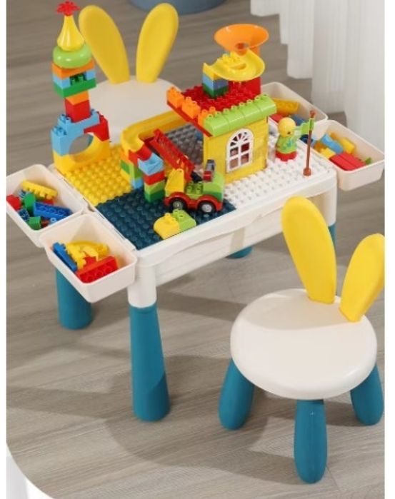 Ігровий столик - трансформер зі стільцем + конструктор