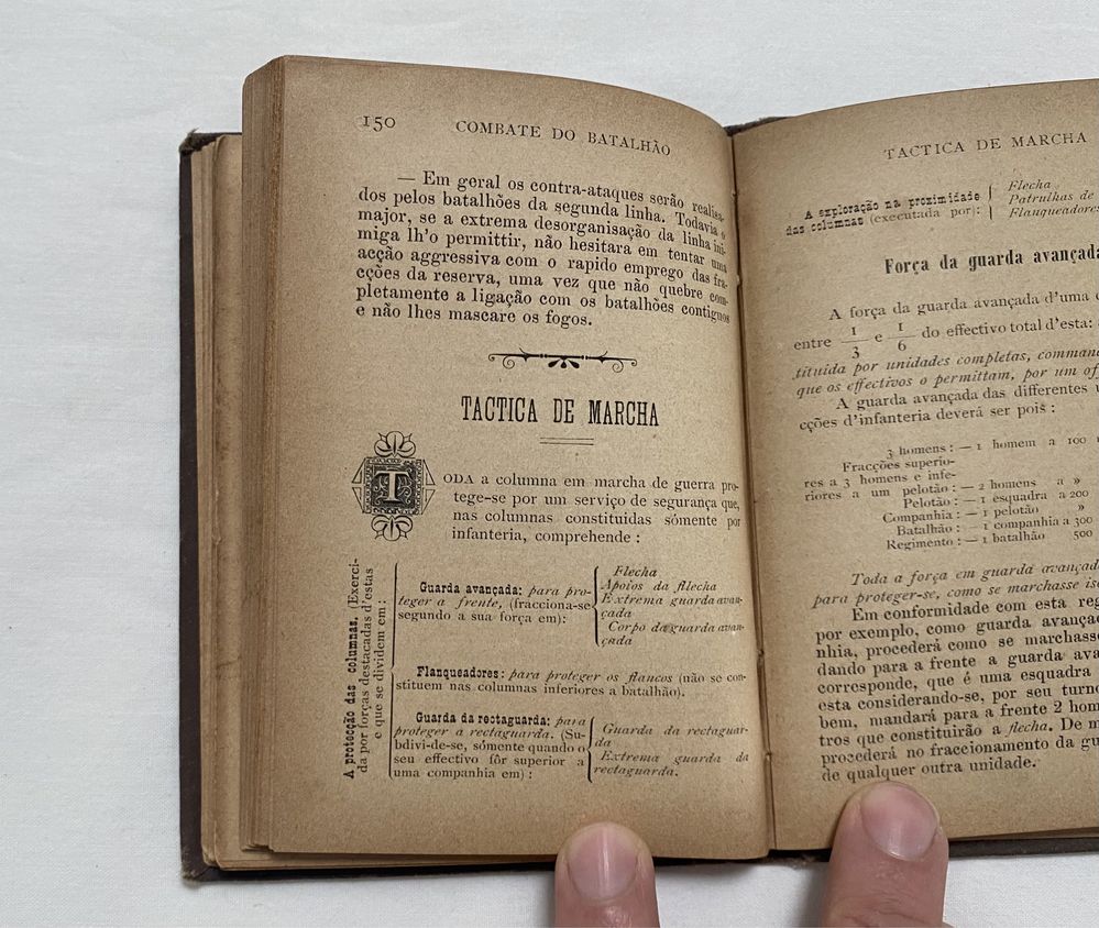 Livro militar de bolso auxiliar Infantaria 1897