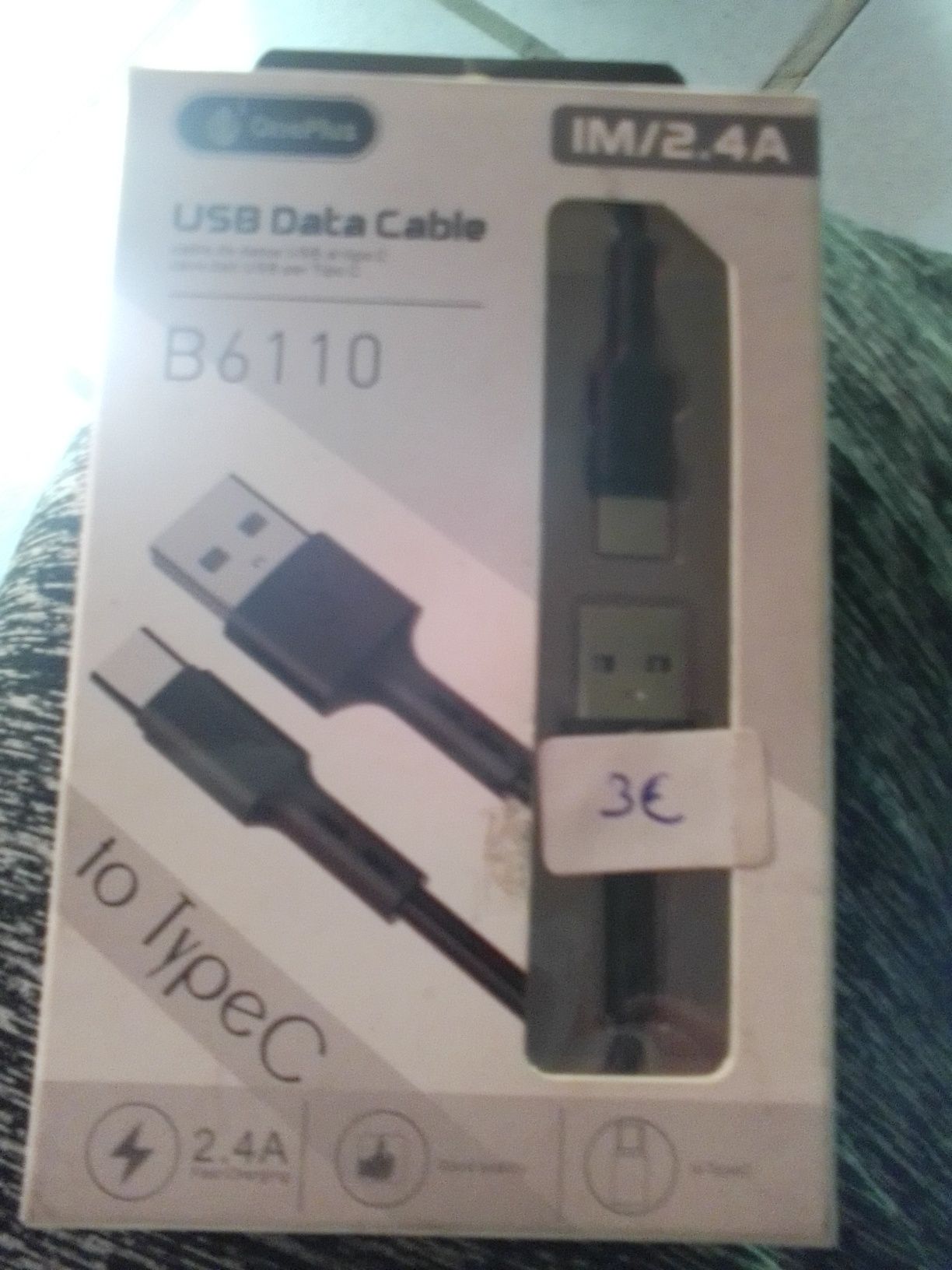 Cabo USB para type C