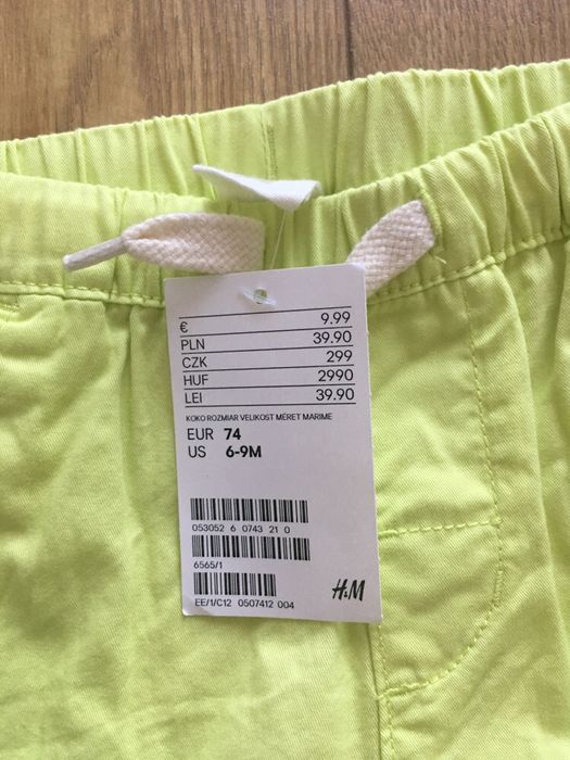 Krótkie Spodenki dziecięce szorty H&M NOWE