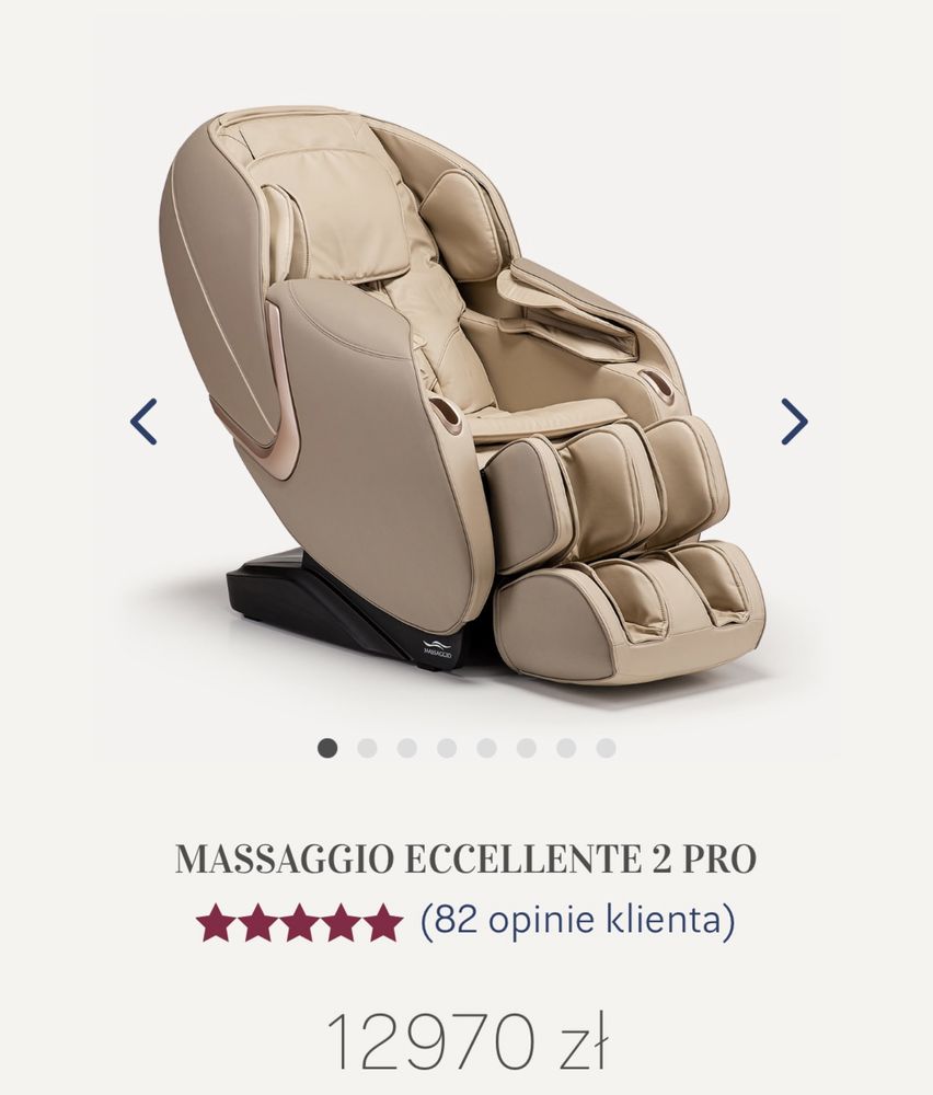 Fotel masujący massaggio eccelente  2 PRO