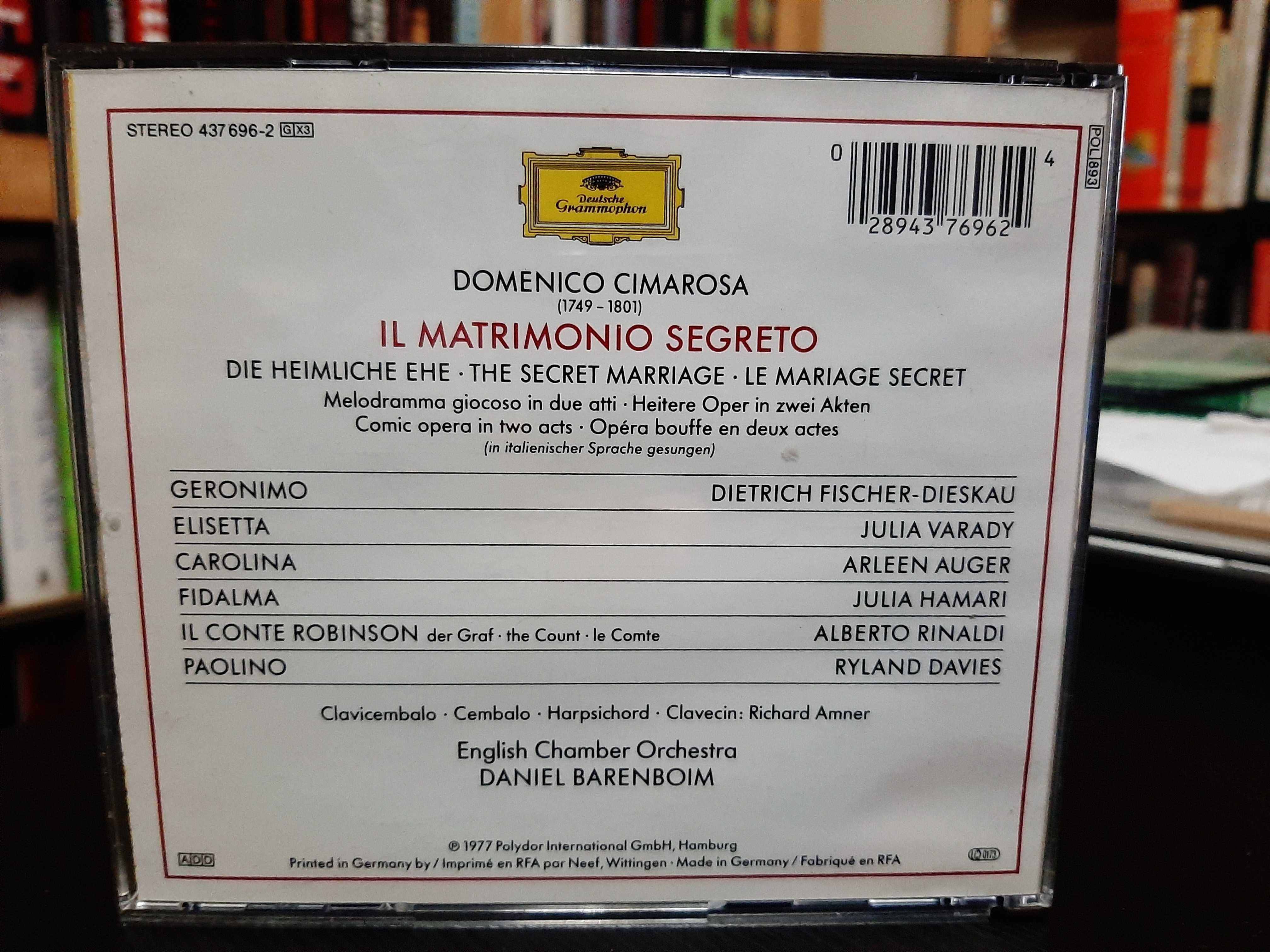 Domenico Cimarosa – Il Matrimonio Segreto – Fischer-Dieskau, Barenboim