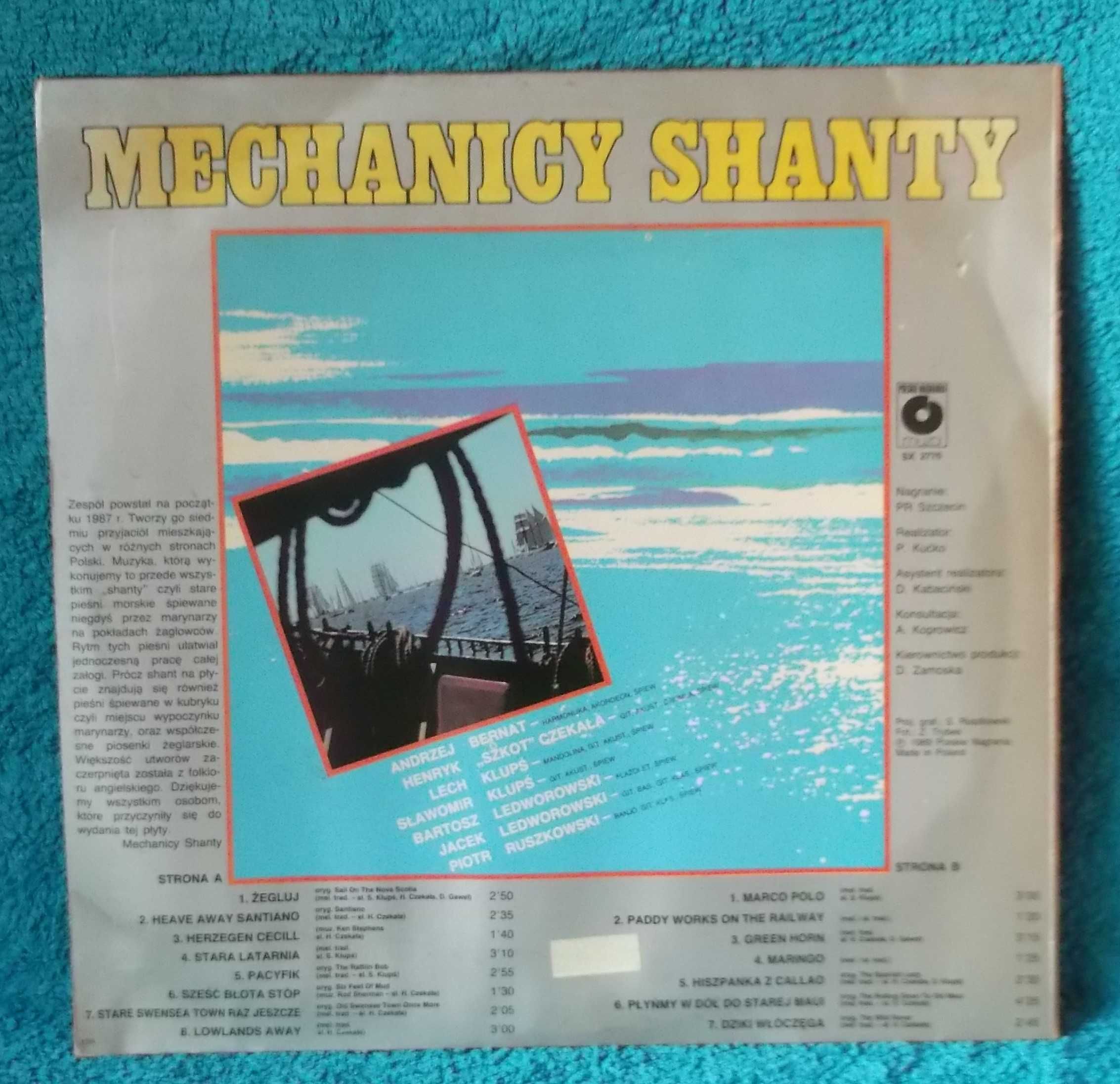 Płyta winylowa "Mechanicy Shanty". 1989 r.