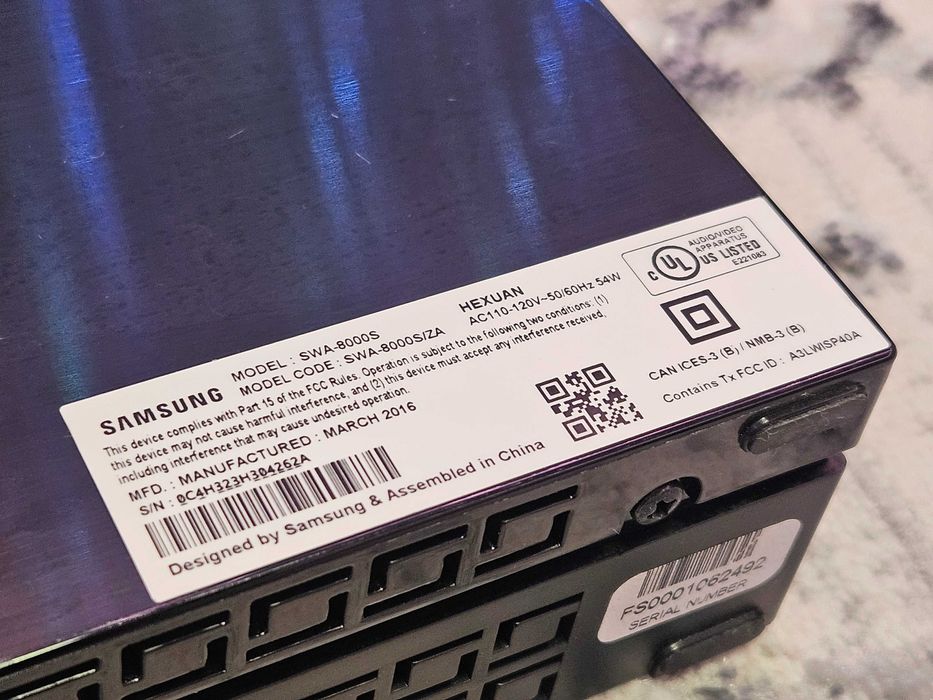 Samsung SWA-8000S – Bezprzewodowe głośniki tylne do soundbara, 160W