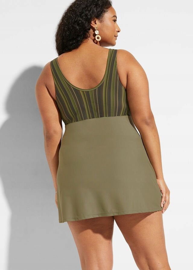 B.P.C długie tankini khaki z figami ^38