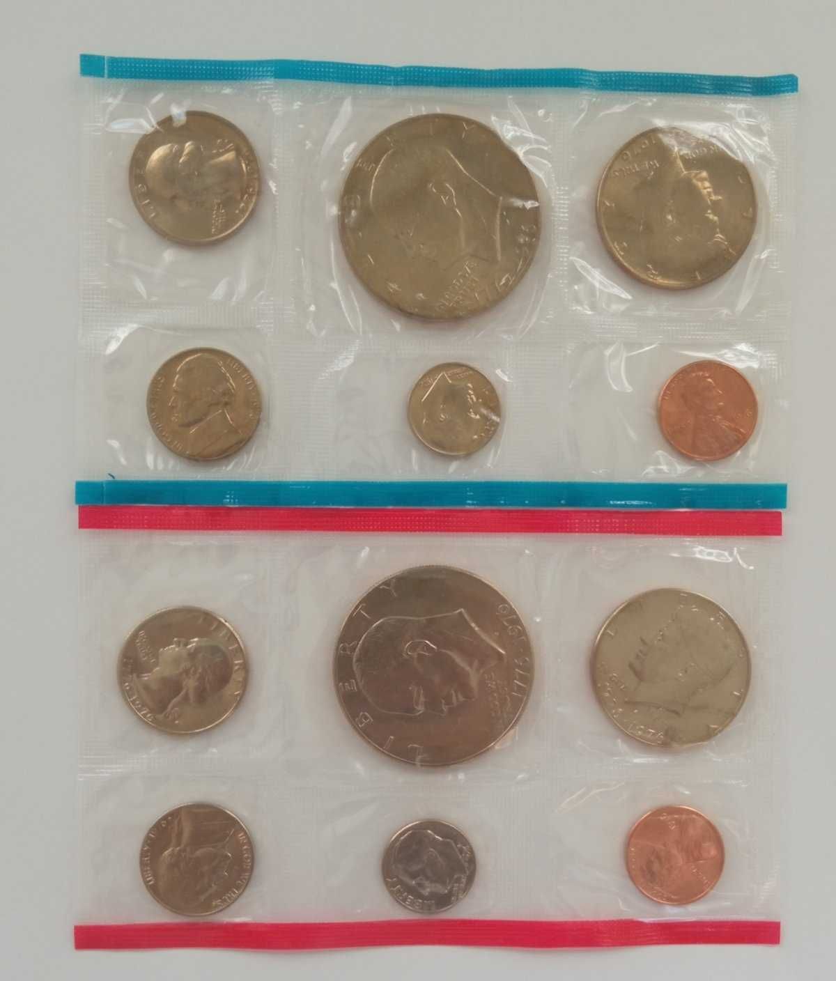 Юбилейный годовой набор монет США 1976 год P D