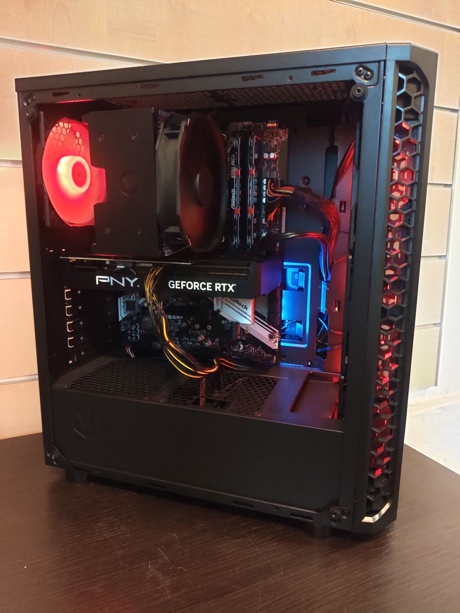 Ryzen 7 5800X,LED Komputer Do Gier, RTX 4070 Ti,16 GB, 1 TB SSD,Win 11