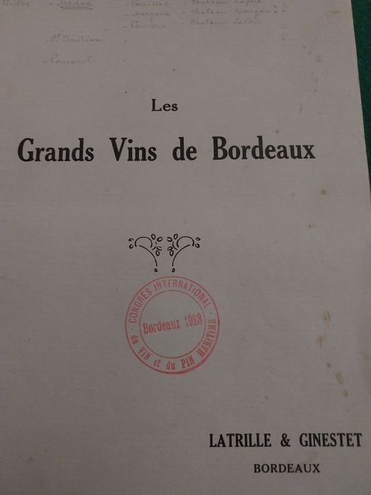 Les grands  vins de Bordeaux, extrait de Lannuaire de la Gironde