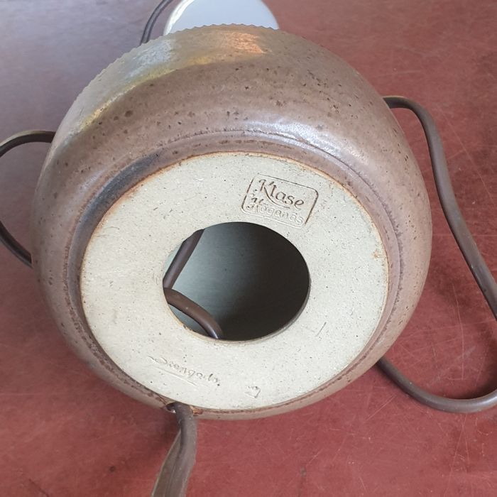 Klase Höganäs, Table Lamp, Glazed Stoneware, Sweden, 1950s