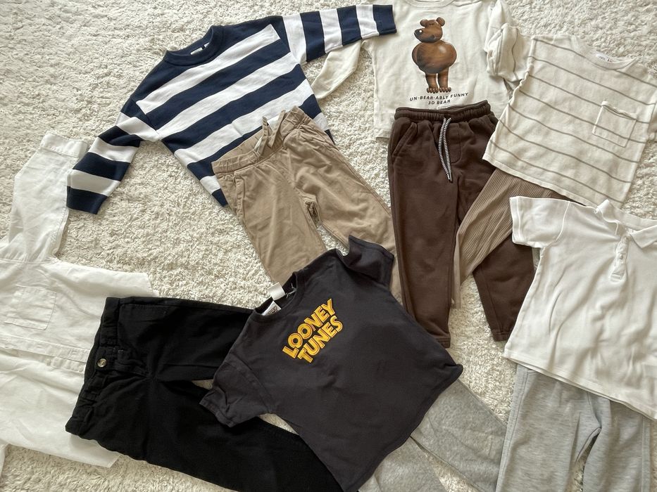 Zestaw paczka paka chłopiec jesień 110 Zara Tommy Hilfiger gratis 23sz