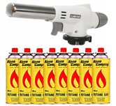 Palnik + 8 X Gaz Gazowy Ceramiczny Opalarka Kartusz X8 Szt Alpen Campi