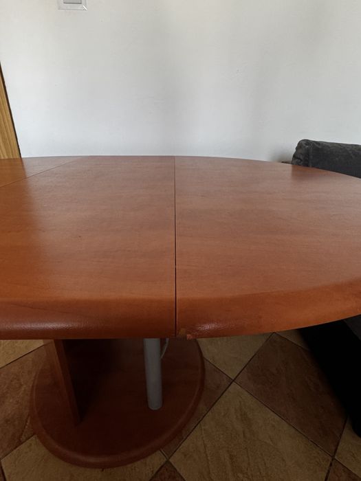 Stół owalny rozkładany w kolorze olcha 110x150