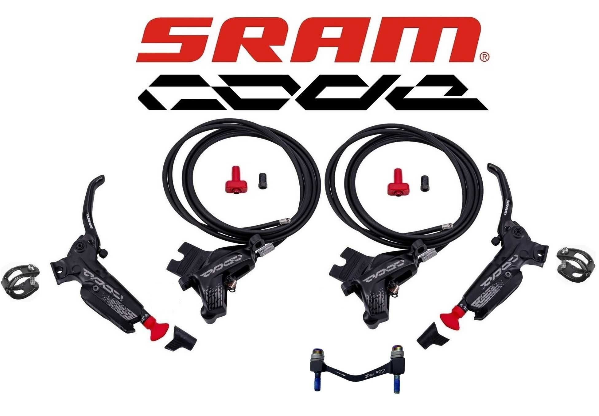 NOWE Sram Code R hamulce hydrauliczne 4-tłoczkowe 200cm + 1 adapter FV
