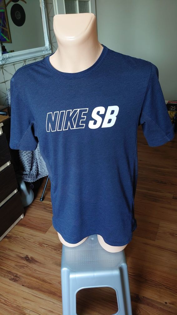 Nike SB t-shirt męski M granatowy lato skateboarding