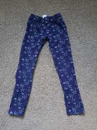 Granatowe legginsy w muszelki, 116 cm, Little Kids, bawełna +elastan