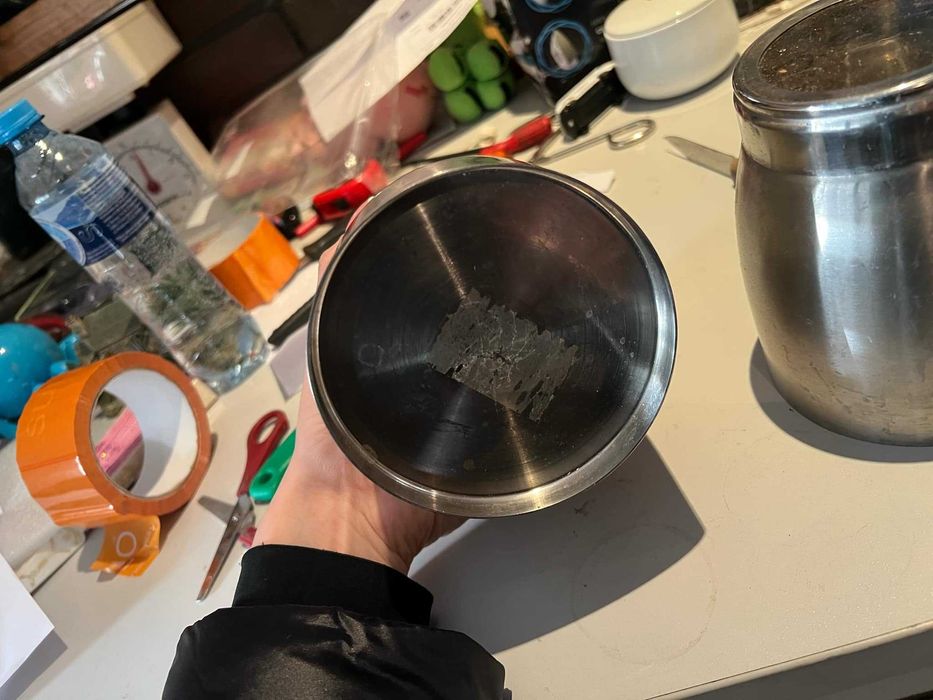 Pojemniki metalowe na kawę, cukier, herbatę (3 sztuki)