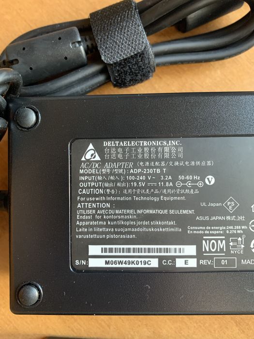 Блок Питания Ноутбука Gigabyte AERO AORUS 19.5V 9.23A 11.8A 180W 230W