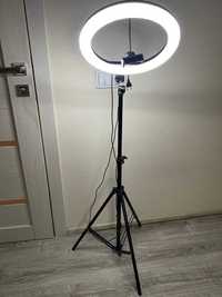Кільцева лампа 31 см с штативом 2м Led лампа, Кольцевая лампа 31сm