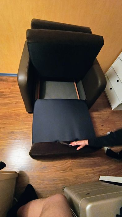 Fotel jednoosobowy brązowy jak nowy