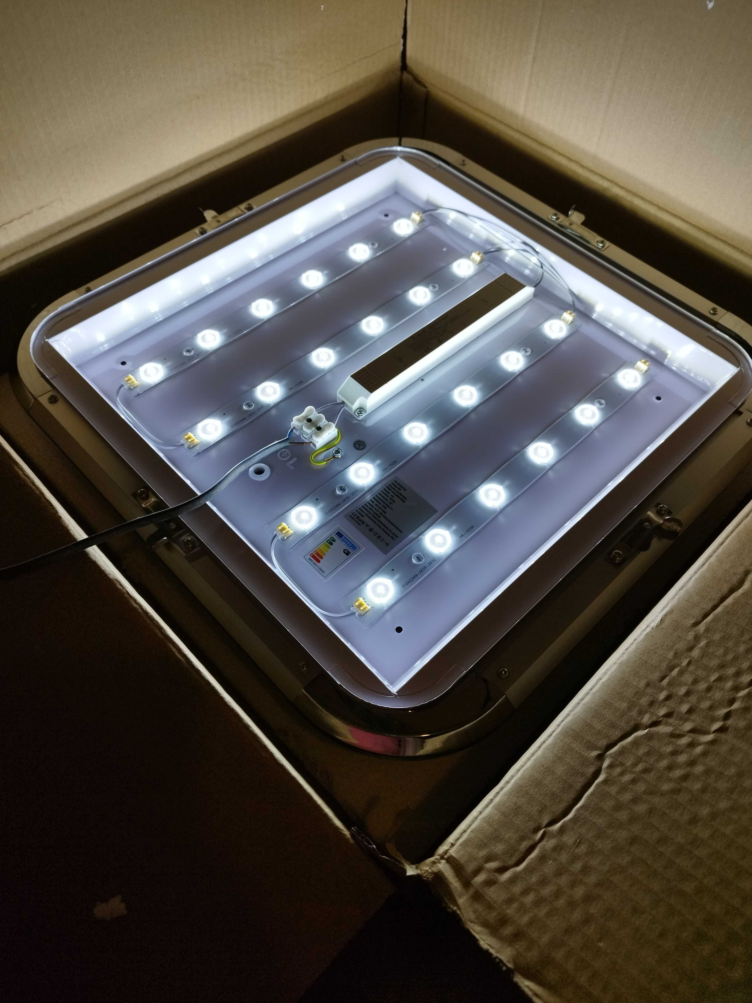 Plafon 2 sztuki,  LED 36W Białe 4000K 45/45cm , 2 tryby świecenia