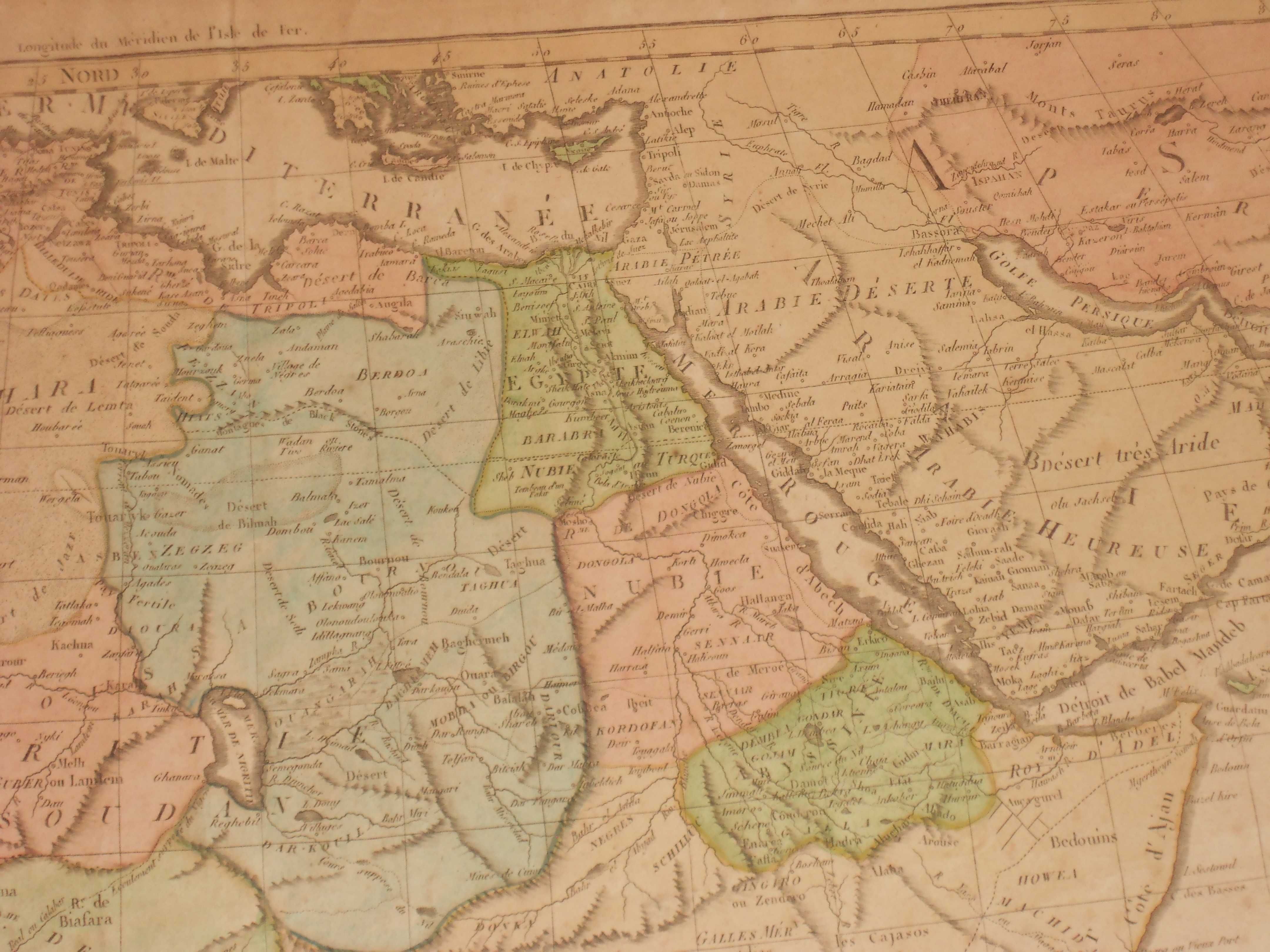 Mapa frances muito antigo Africa 1829