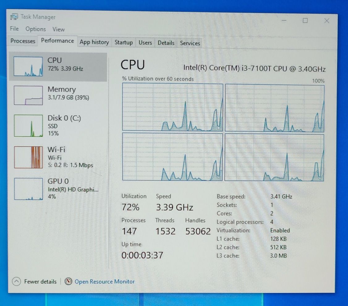 Міні ПК Dell 5050 micro i3-7100T, DDR4 2x4Gb, ssd 256Gb