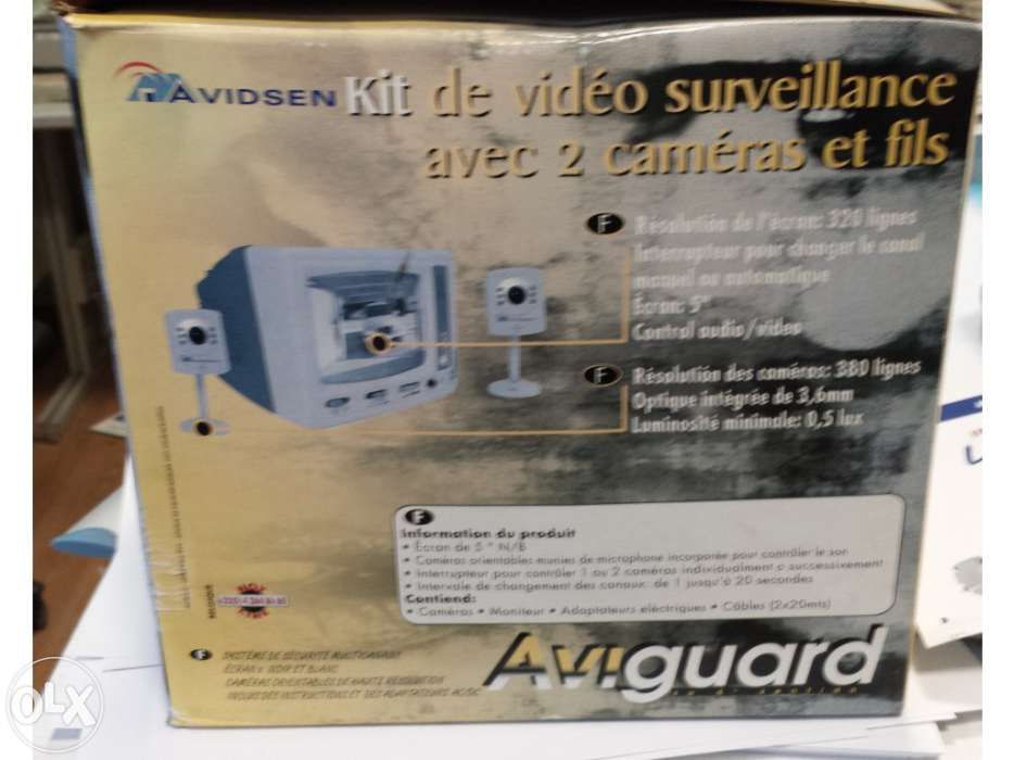 Monitor com 2 câmaras selado na caixa c/acessórios