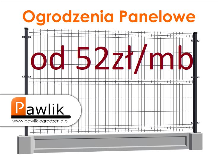 Ogrodzenie Panelowe PKL 153cm z podmurówka Panele Ogrodzeniowe