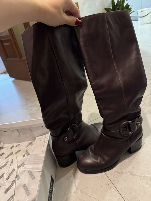 Жіночі зимові сапоги, чоботи, коричневі, розмір 38