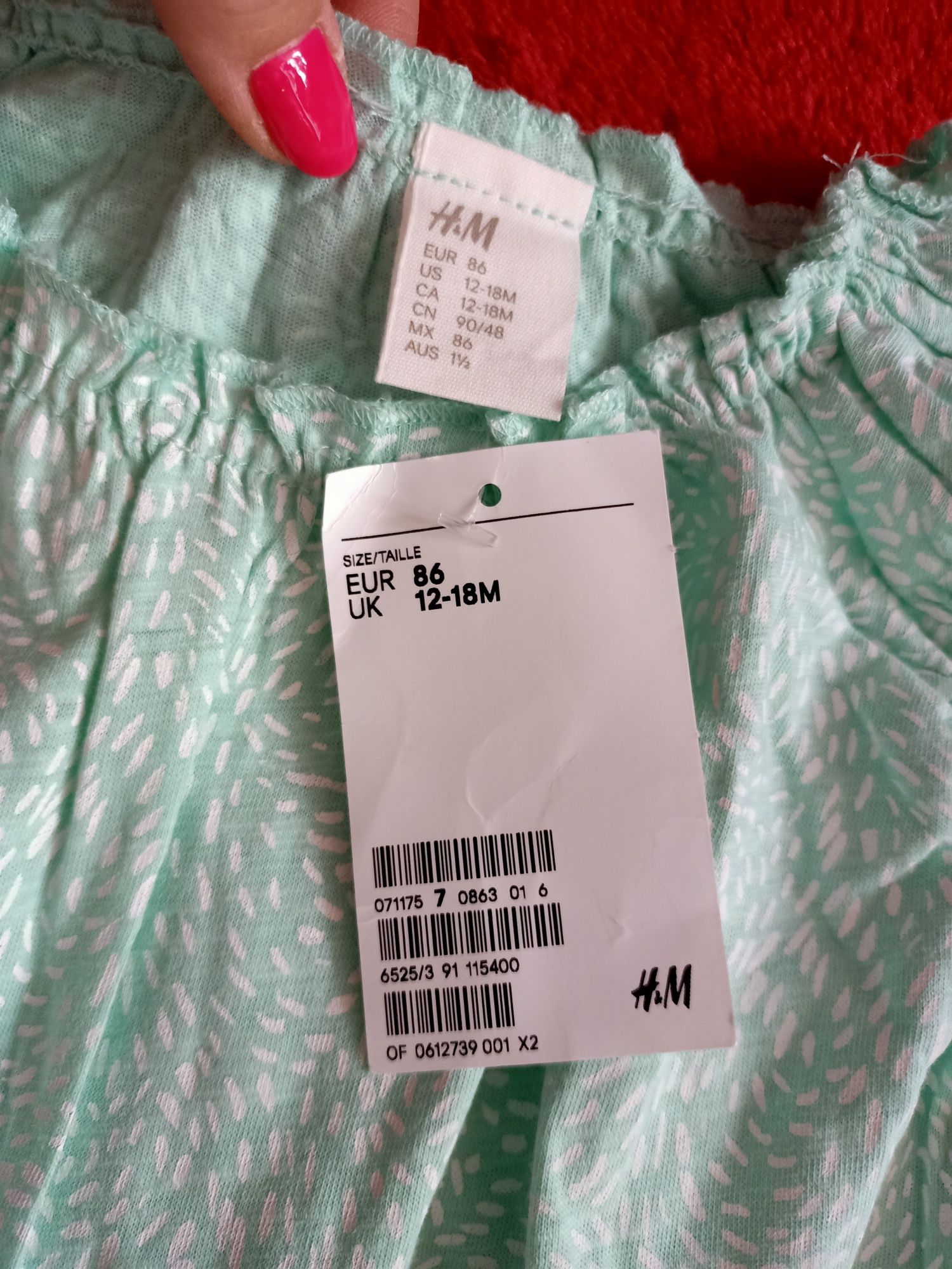 Bluzeczki letnie 3-pak, H&M, roz.86, Nowe z metką!