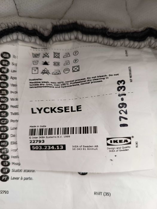 Fotel rozkładany ciemnoszary - LYCKSELE LÖVÅS, IKEA