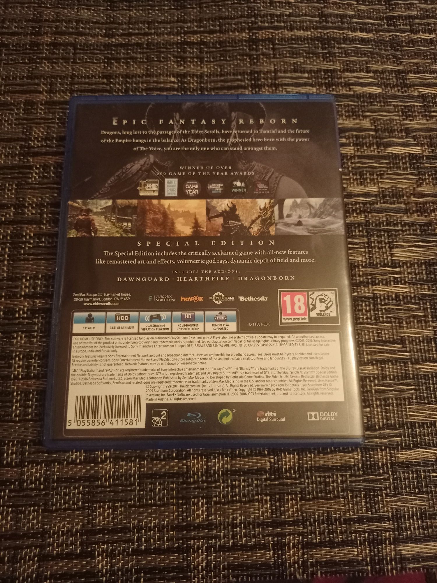 Диск Skyrim Special edition PS4