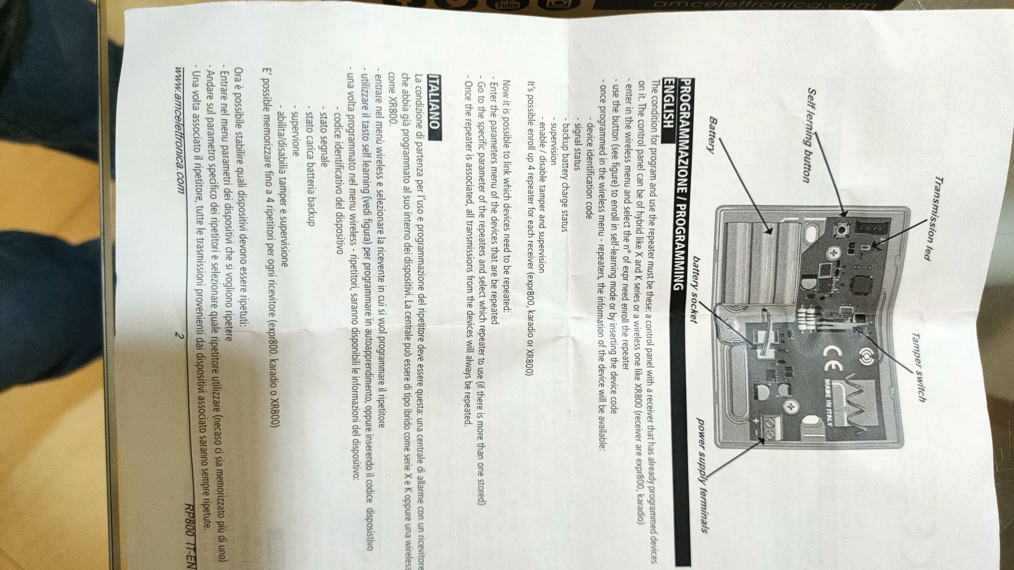 Repetidor de sinal AMC modelo RP800