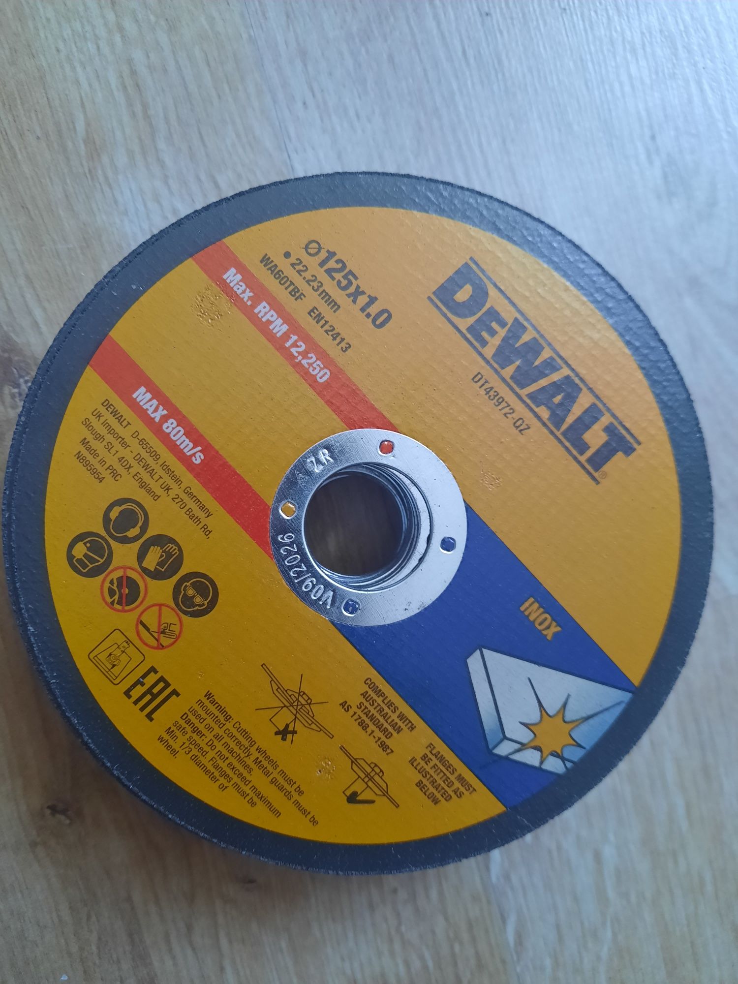 Tarcz do metalu dewalt 125x1.0