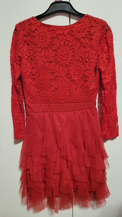 Sukienka czerwona wizytowa 140