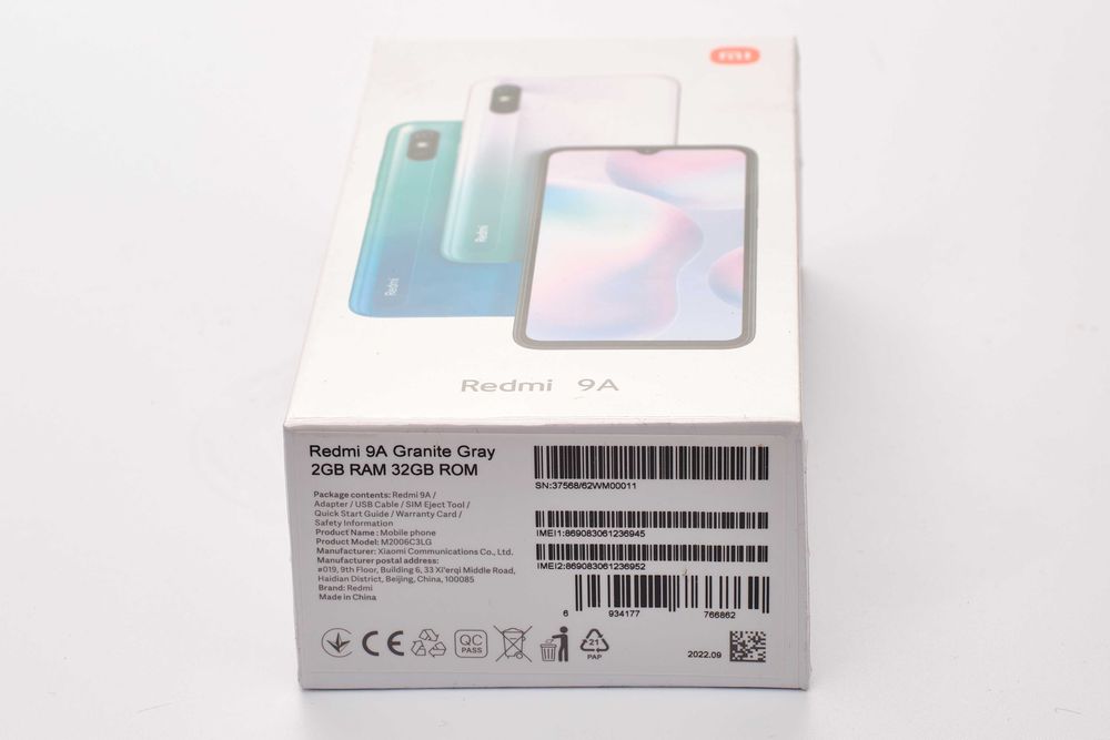 Smartfon Xiaomi Redmi 9A – nowy, fabrycznie zapakowany i zafoliowany.