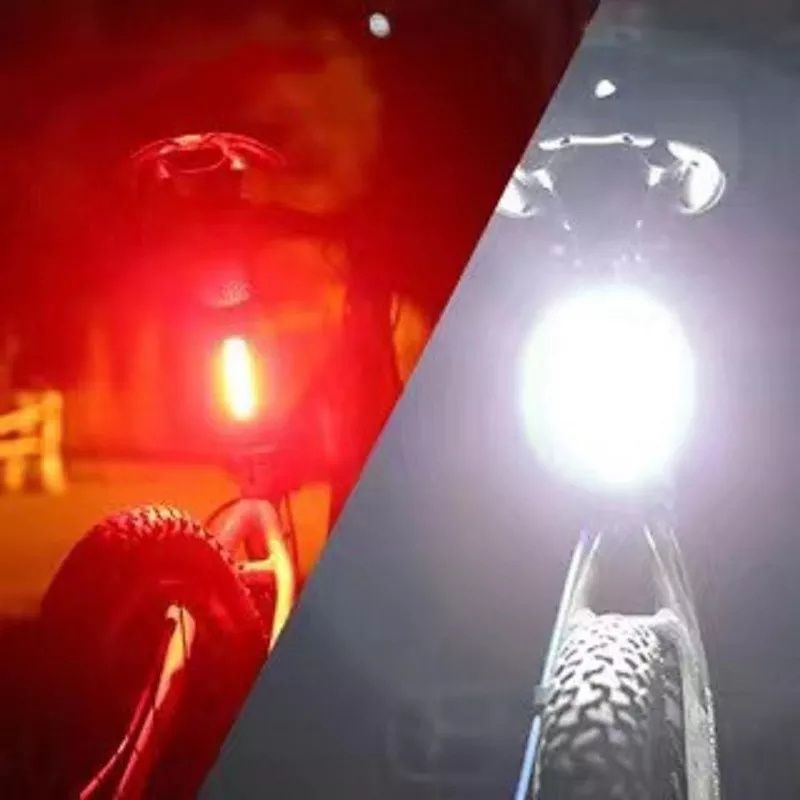 Bardzo mocna uniwersalna lampka rowerowa białe i czerwone światło mocn