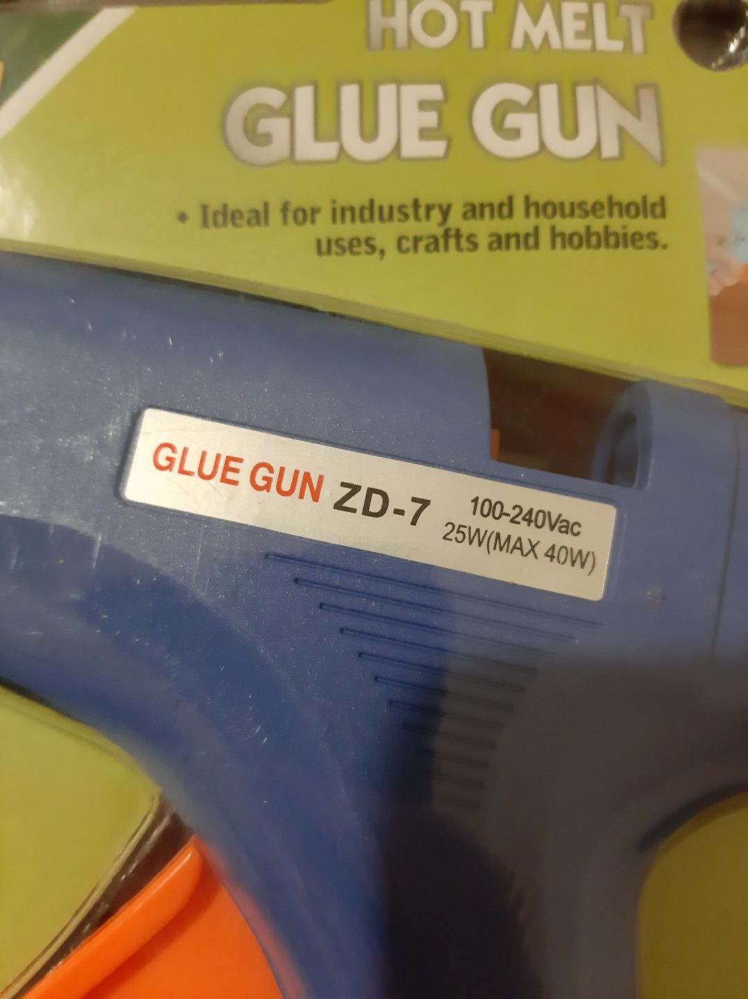 Клейовий пістолет під клей 11мм, ZD-7, 40W, 220V