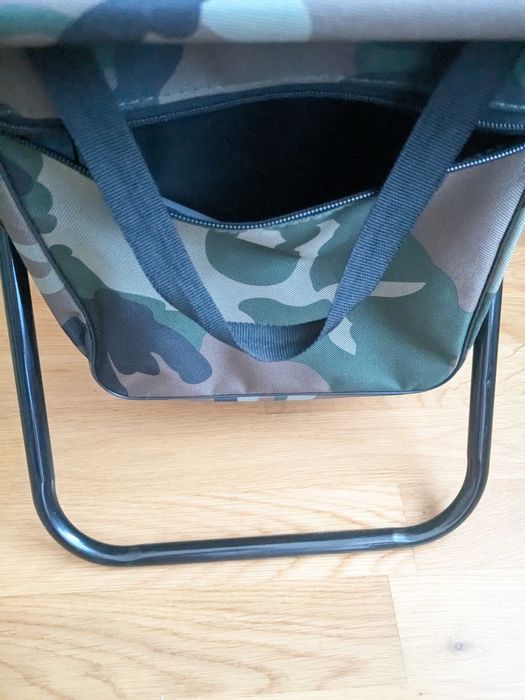 KRZESŁO WĘDKARSKIE Z OPARCIEM Składane turystyczne na Ryby