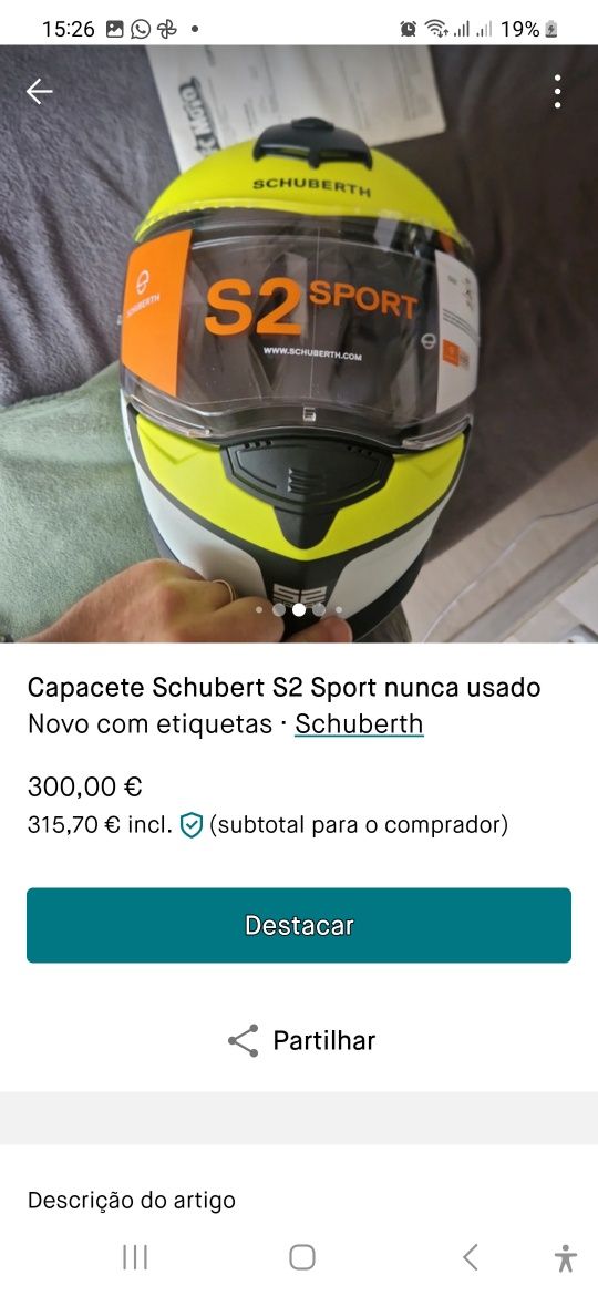 Capacete Novo Schuberth