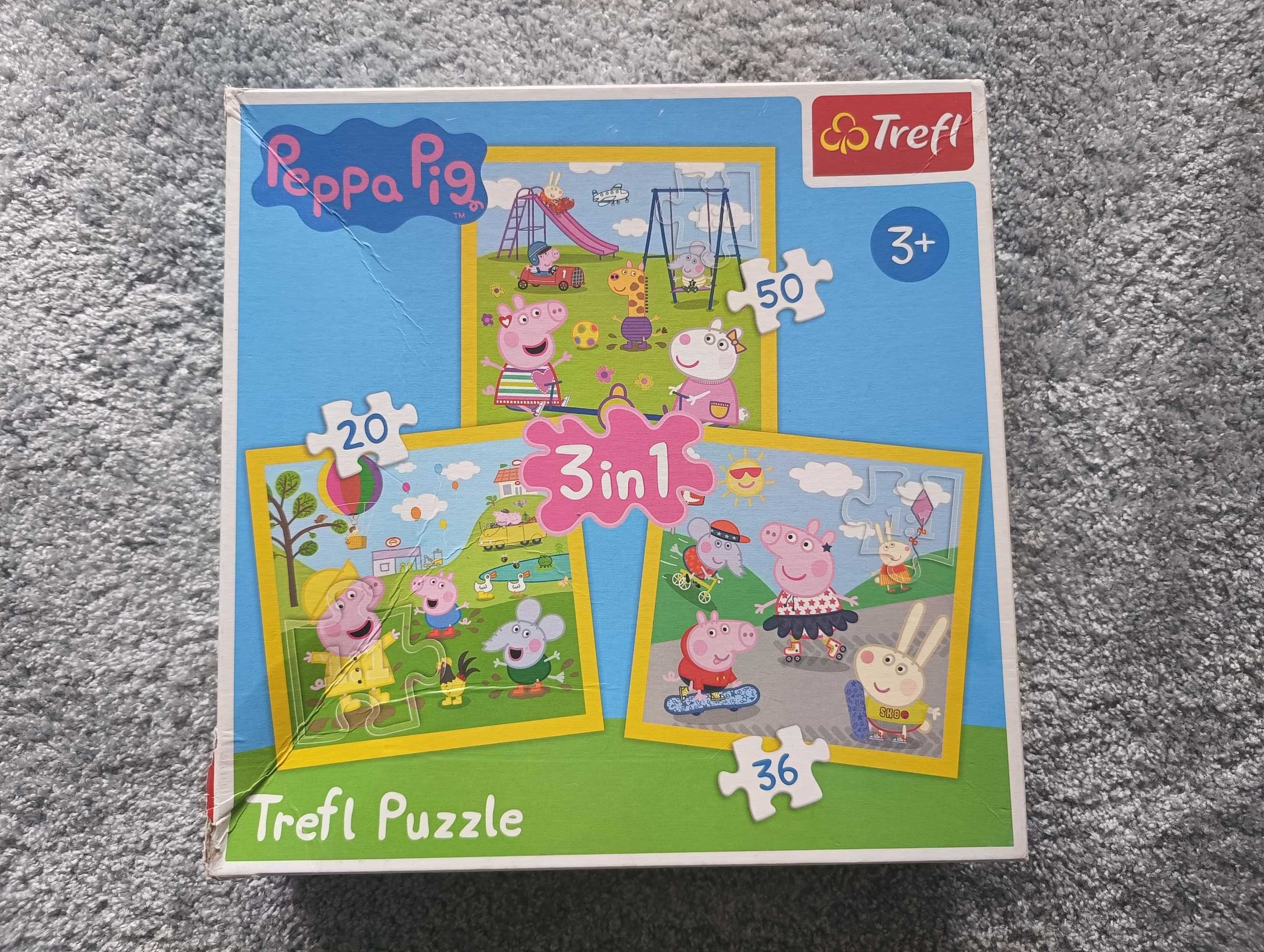 puzzle Świnka Peppai Bing (7 układanek)