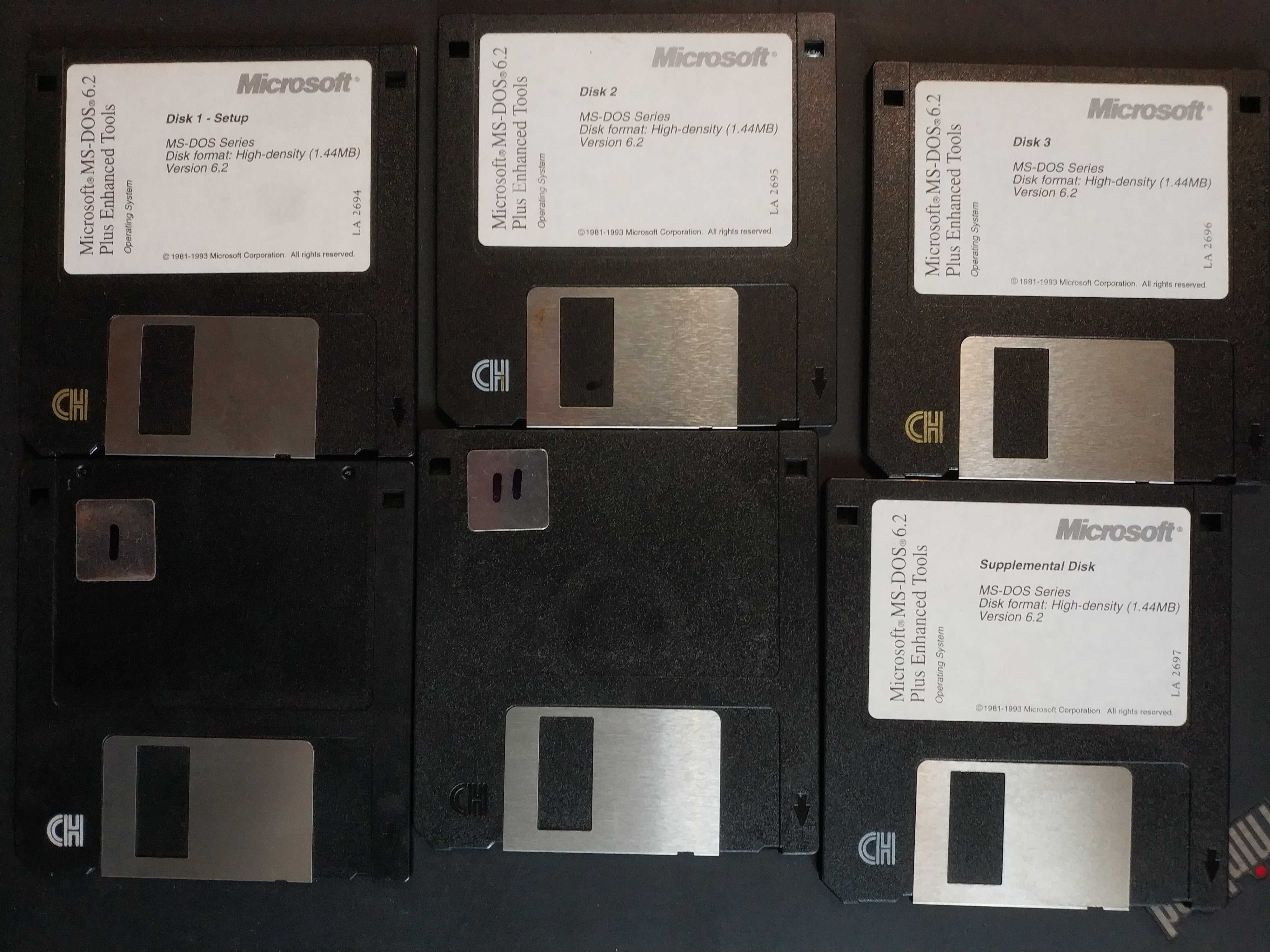 Dyskietki 3.5" 1.44 MS DOS 6.2 6flopów  sprawdzone