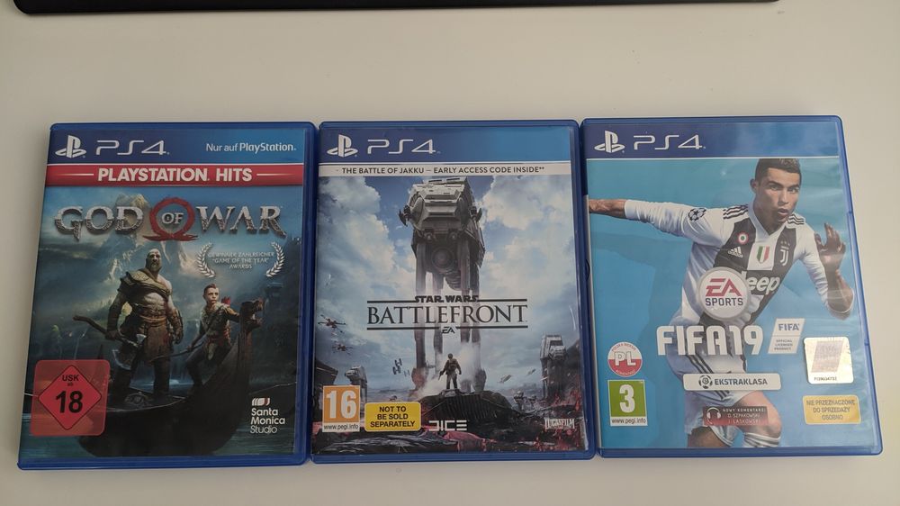 Fifa 19/God of war/battlefront ps4